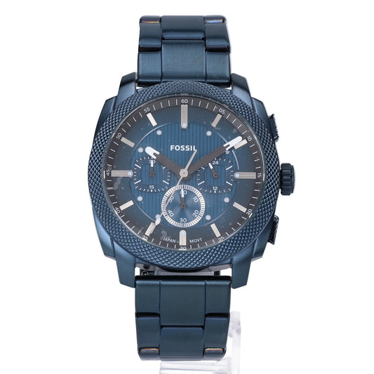 FOSSIL Fossil [like new] FS6167 MACHINE 44MM chronograph navy stainless steel watch wristwatch