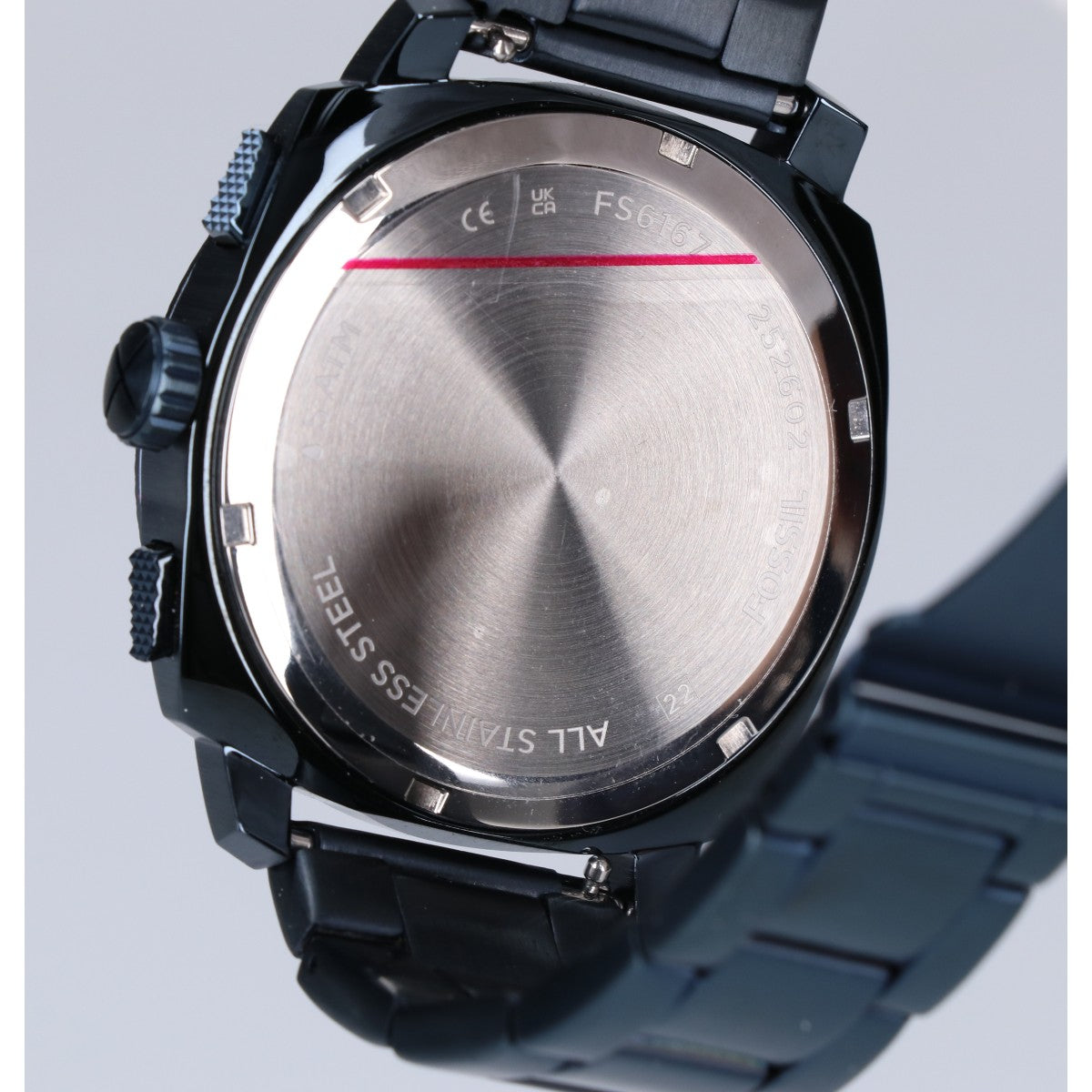 FOSSIL フォッシル 【新品同様】FS6167 MACHINE 44MM クロノグラフ ネイビー ステンレススチールウォッチ 腕時計
