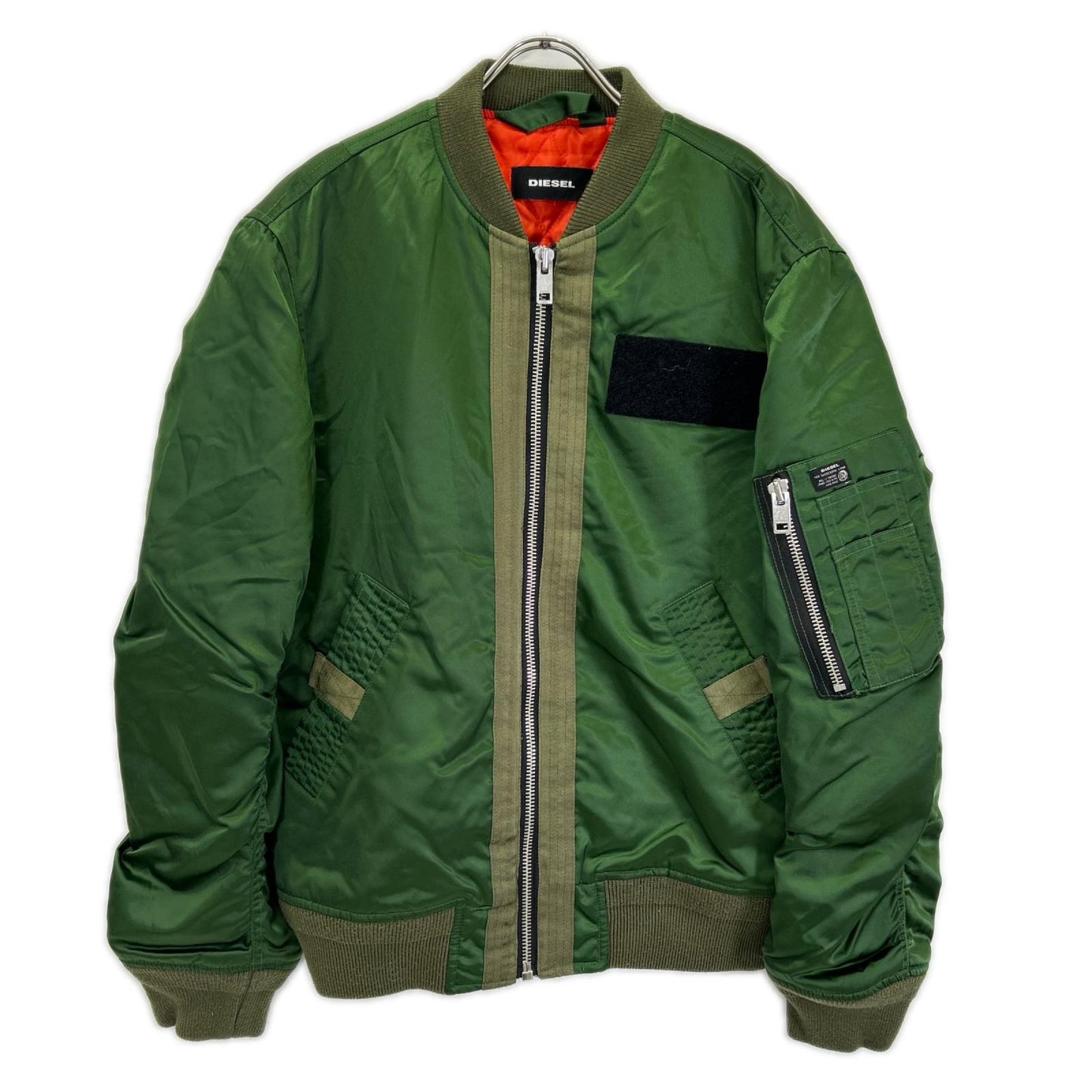 DIESEL ディーゼル 00E8F203 グリーン MA-1 フライト ボンバージャケット ジャケット