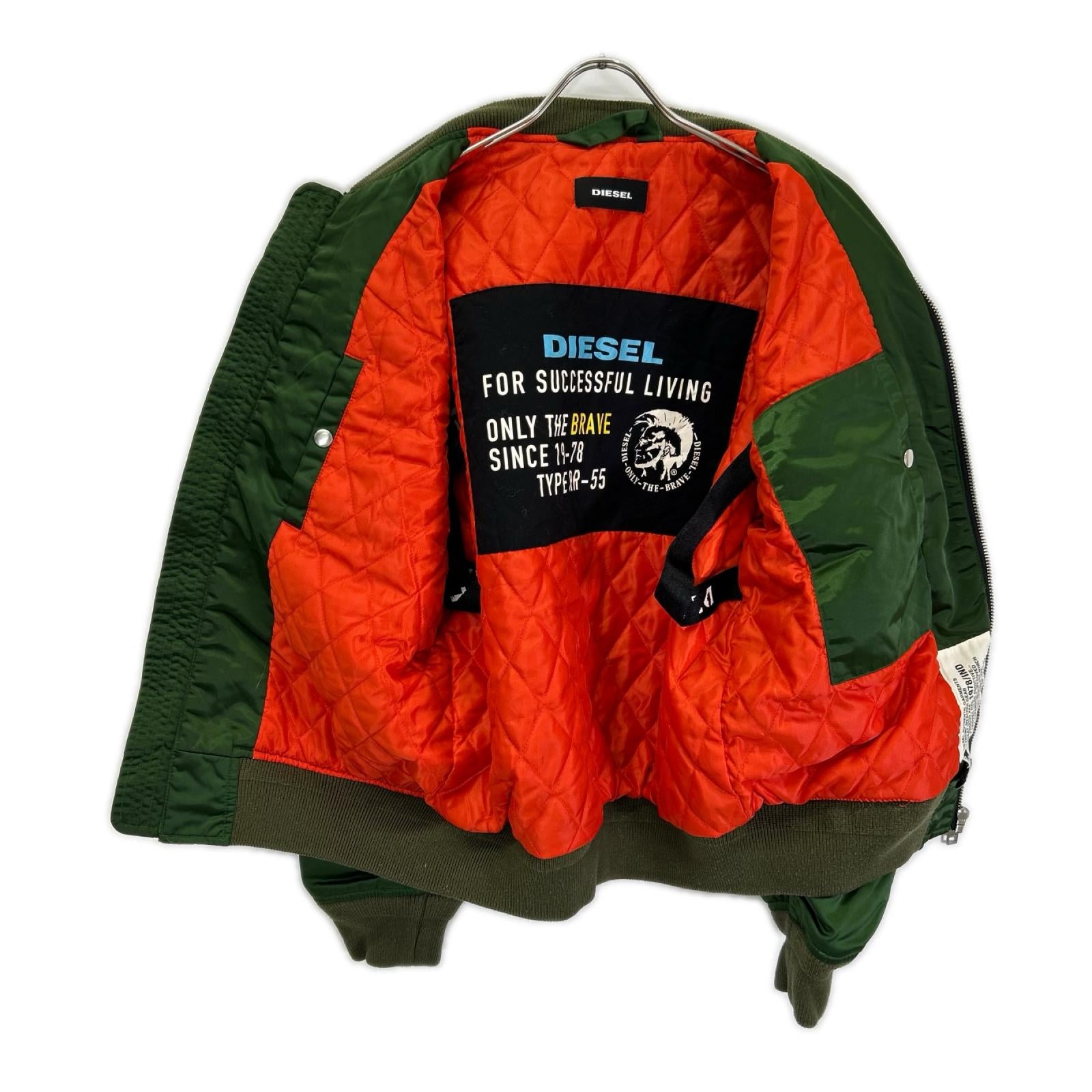 DIESEL ディーゼル 00E8F203 グリーン MA-1 フライト ボンバージャケット ジャケット