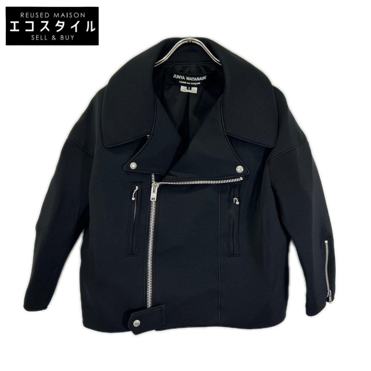 COMMEdesGARCONS JUNYA WATANABE コムデギャルソンジュンヤワタナベ 16AW JR-J006 ブラック ジップアップ ライダースジャケット ジャケット