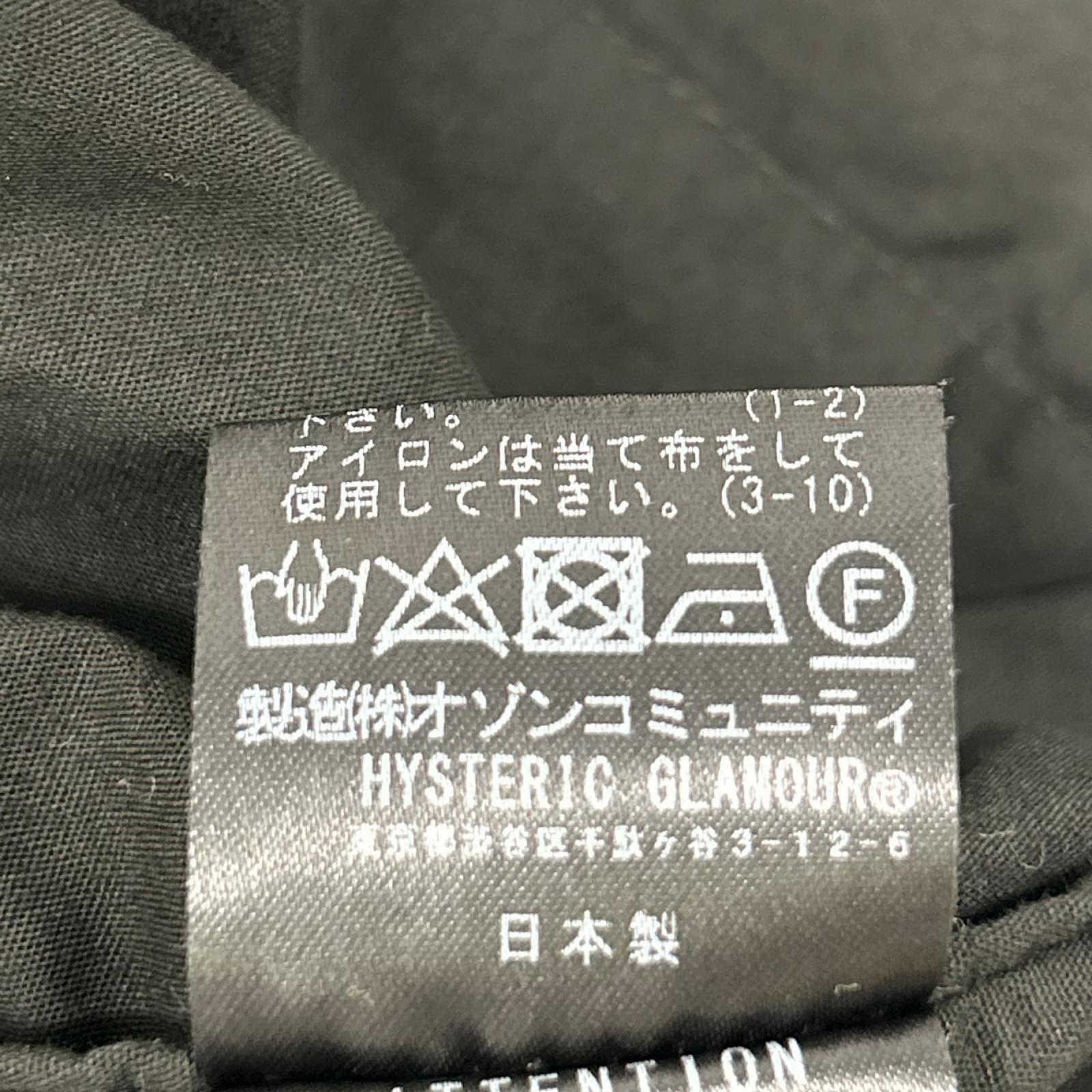 HYSTERIC GLAMOUR ヒステリックグラマー 01193AH07 ブラック LOGO PATCH 長袖オーバーシャツ トップス