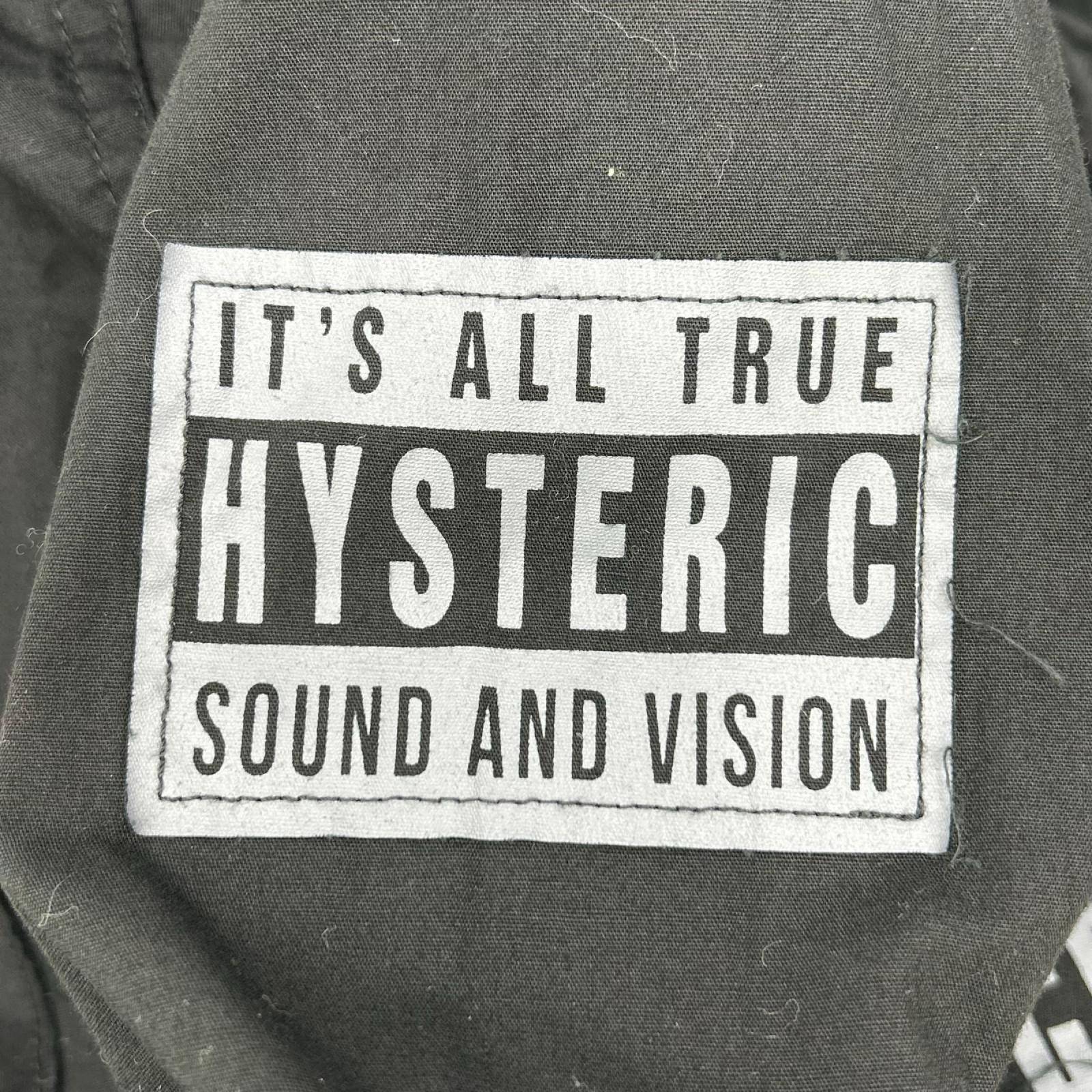 HYSTERIC GLAMOUR ヒステリックグラマー 01193AH07 ブラック LOGO PATCH 長袖オーバーシャツ トップス