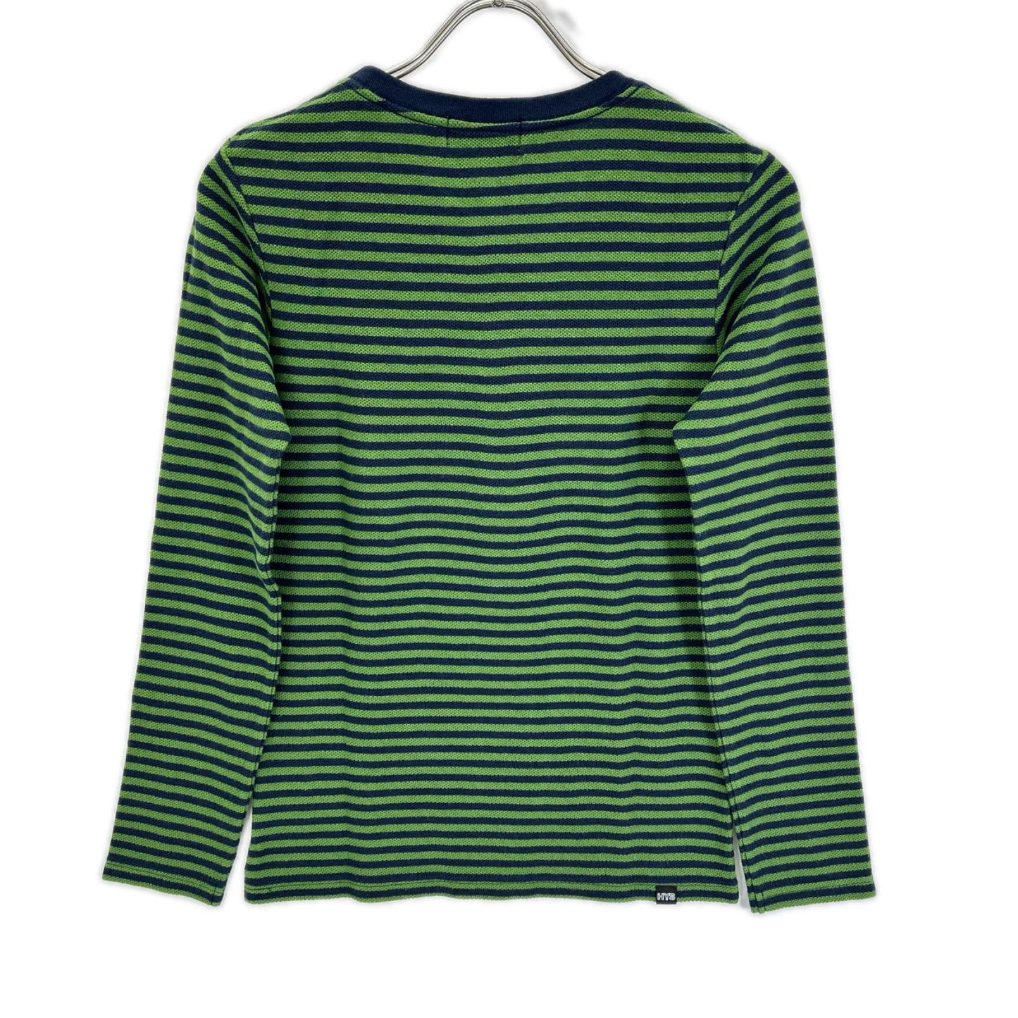 HYSTERIC GLAMOUR ヒステリックグラマー 01251CL06 グリーンネイビー HYSTERIC BABIES ボーダー Tシャツ トップス