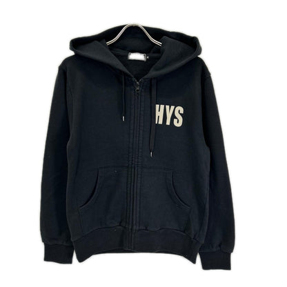 HYSTERIC GLAMOUR ヒステリックグラマー 02213CF11 ブラック HG CIRCLE HEAD ジップアップパーカー トップス