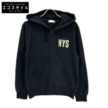 HYSTERIC GLAMOUR ヒステリックグラマー 02213CF11 ブラック HG CIRCLE HEAD ジップアップパーカー トップス