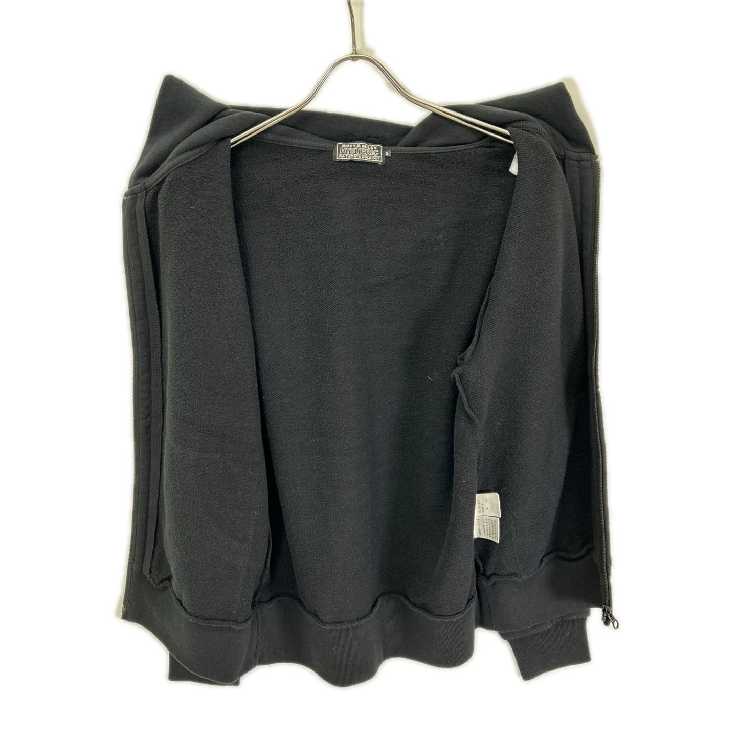 HYSTERIC GLAMOUR ヒステリックグラマー 02213CF11 ブラック HG CIRCLE HEAD ジップアップパーカー トップス