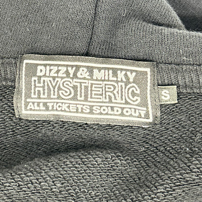 HYSTERIC GLAMOUR ヒステリックグラマー 02213CF11 ブラック HG CIRCLE HEAD ジップアップパーカー トップス