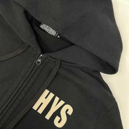 HYSTERIC GLAMOUR ヒステリックグラマー 02213CF11 ブラック HG CIRCLE HEAD ジップアップパーカー トップス