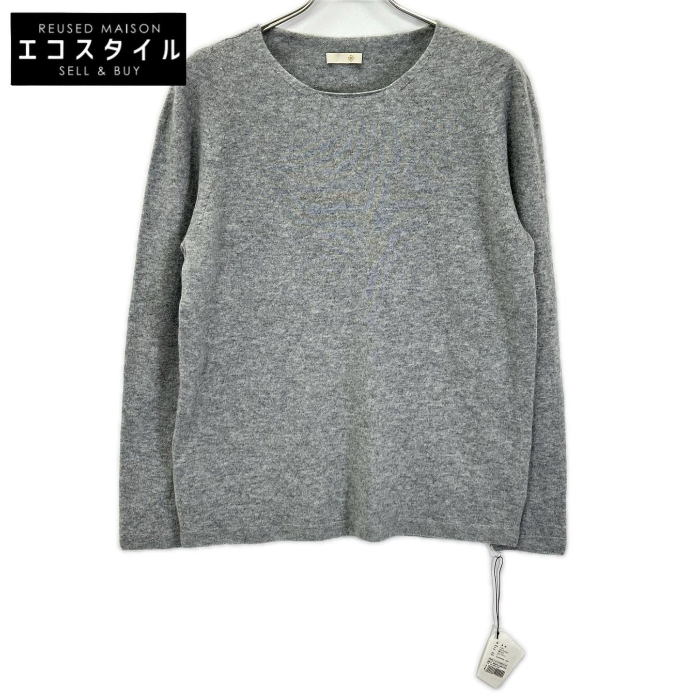 TOYOBOSHI 東洋紡糸 糸衣 YUZU 13IT-PC0012 メランジグレー カシミヤ ニットセーター トップス