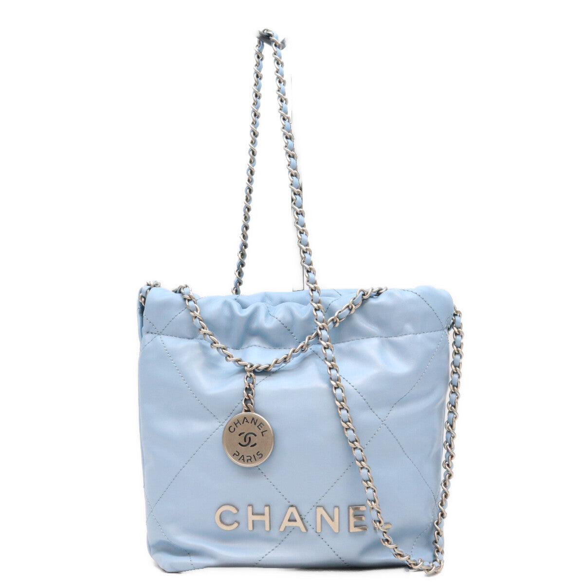CHANEL シャネル AS3980 ライトブルー S金具 シャネル22ミニ チェーンショルダーバッグ ショルダーバッグ