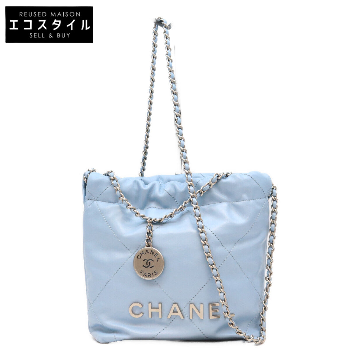 CHANEL シャネル AS3980 ライトブルー S金具 シャネル22ミニ チェーンショルダーバッグ ショルダーバッグ