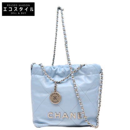 CHANEL シャネル AS3980 ライトブルー S金具 シャネル22ミニ チェーンショルダーバッグ ショルダーバッグ