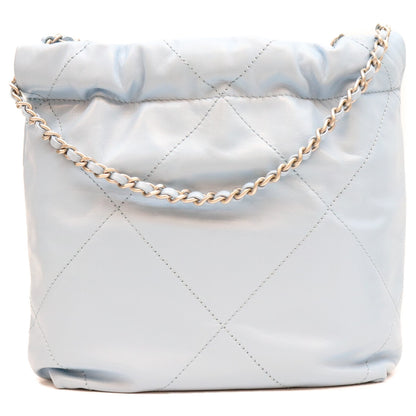 CHANEL シャネル AS3980 ライトブルー S金具 シャネル22ミニ チェーンショルダーバッグ ショルダーバッグ