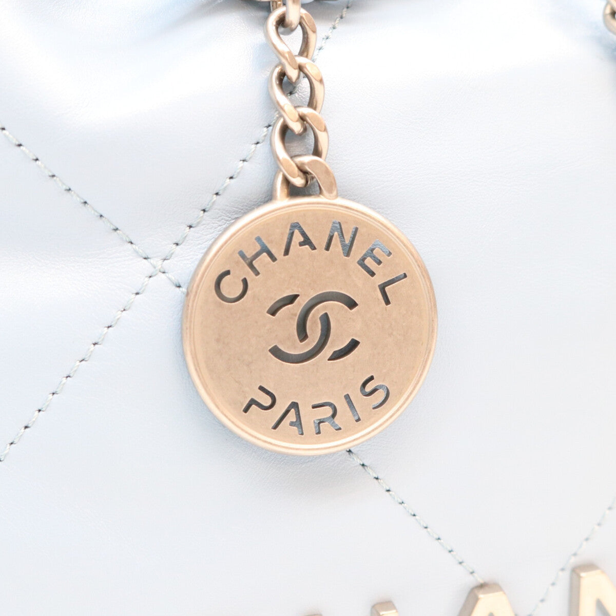CHANEL シャネル AS3980 ライトブルー S金具 シャネル22ミニ チェーンショルダーバッグ ショルダーバッグ