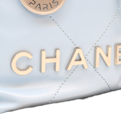 CHANEL シャネル AS3980 ライトブルー S金具 シャネル22ミニ チェーンショルダーバッグ ショルダーバッグ