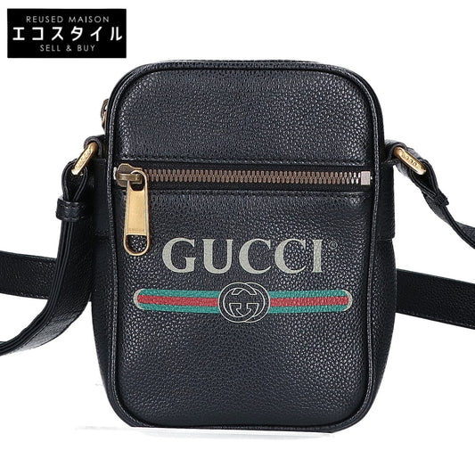 GUCCI グッチ 【美品】574803 ロゴプリント ショルダーバッグ