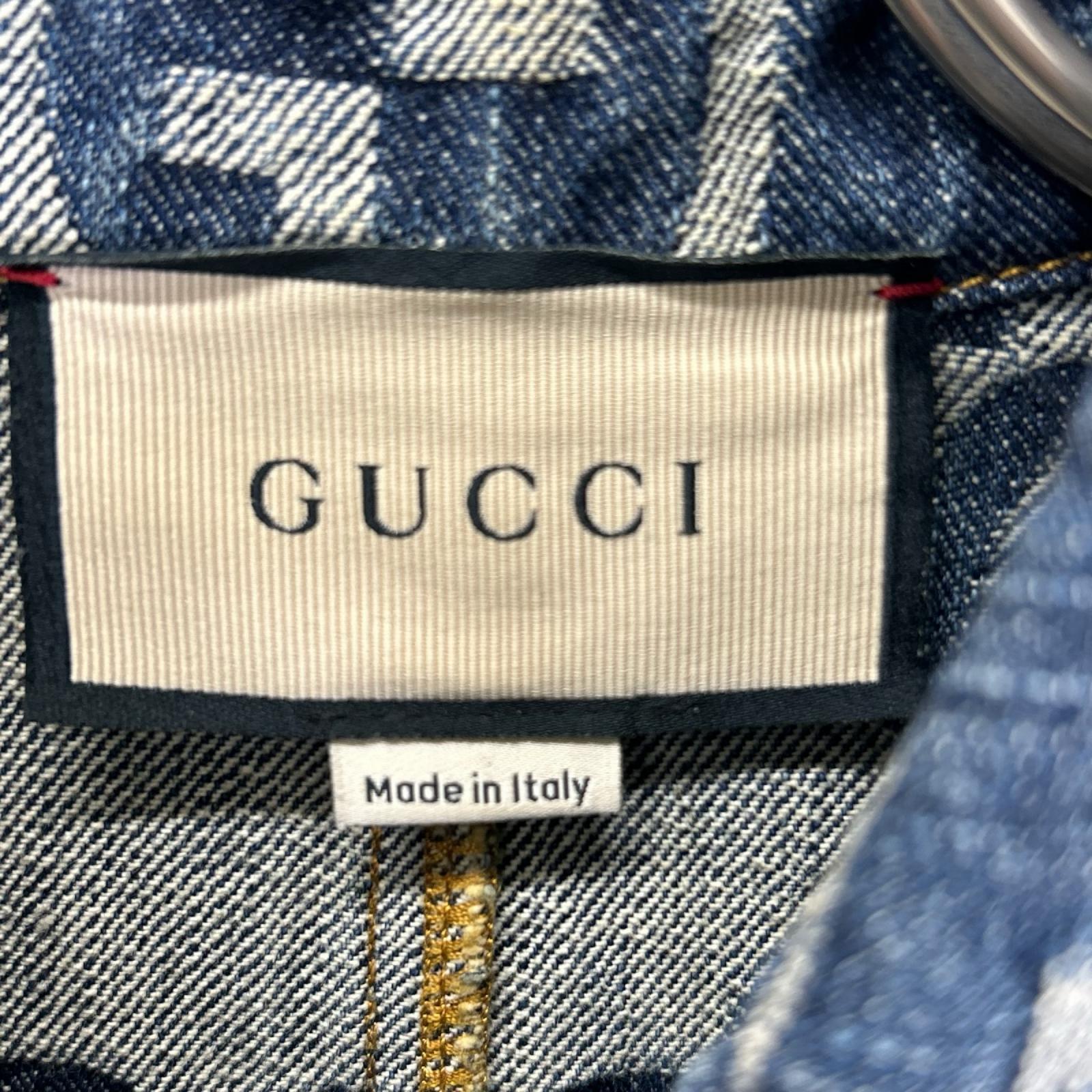 GUCCI グッチ 693175 ジャンボGG デニム オールインワンパンツ 長袖 オーバーオール オールインワン