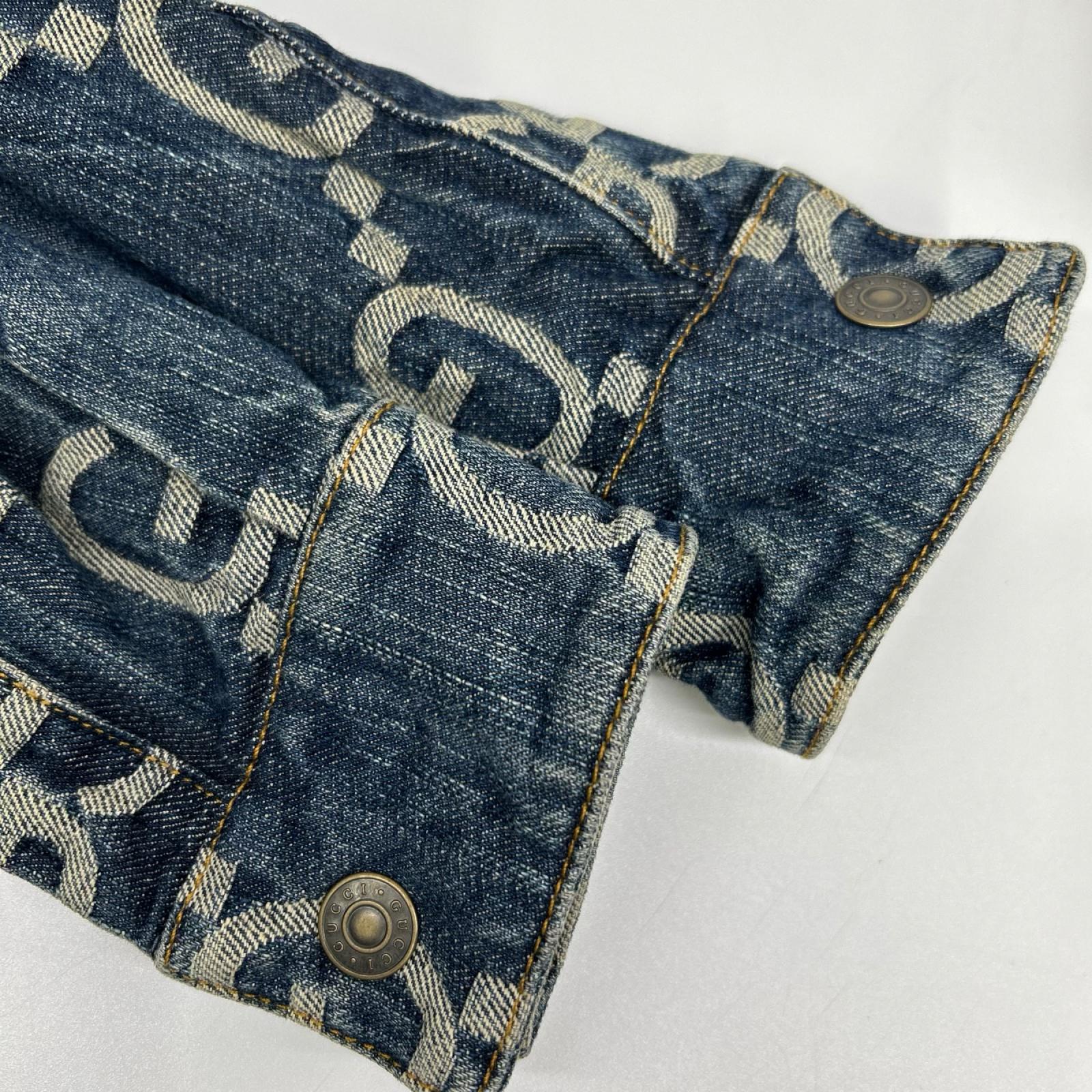 GUCCI グッチ 693175 ジャンボGG デニム オールインワンパンツ 長袖 オーバーオール オールインワン