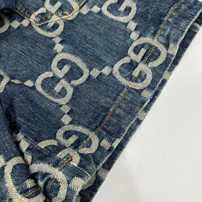 GUCCI グッチ 693175 ジャンボGG デニム オールインワンパンツ 長袖 オーバーオール オールインワン