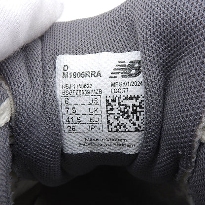 NEW BALANCE ニューバランス メッシュ ランニング シューズ スニーカー メンズ グレー×パープル 26cm M1906RRA シューズ