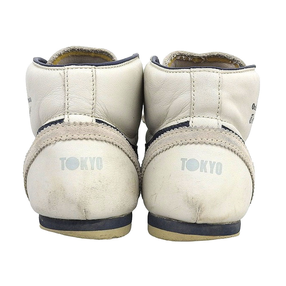 Onitsuka Taiger オニツカタイガー MEXICO MID RUNNER スニーカー シューズ メンズ ホワイト×ネイビー 27cm THL328 シューズ