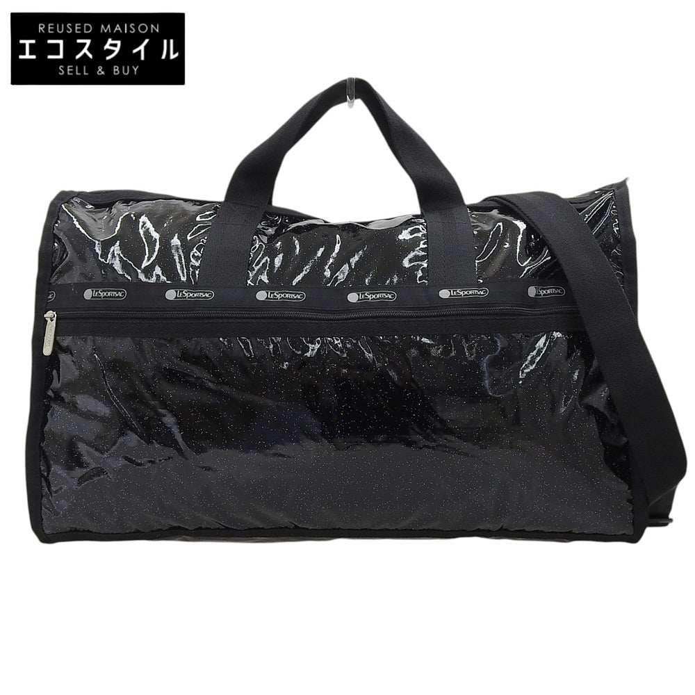 LESPORTSAC レスポートサック グリッター ラメ ボストンバッグ レディース 黒 ブラック ボストンバッグ