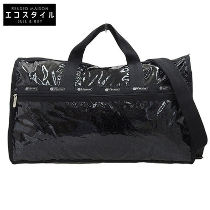 LESPORTSAC レスポートサック グリッター ラメ ボストンバッグ レディース 黒 ブラック ボストンバッグ