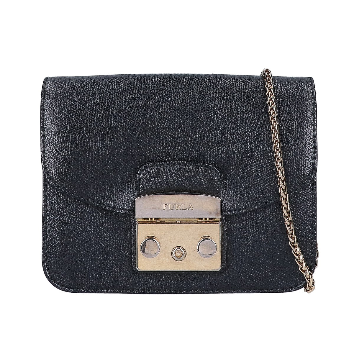 FURLA フルラ G6400/B5 METROPOLIS メトロポリタン フラップ チェーン ショルダーバッグ