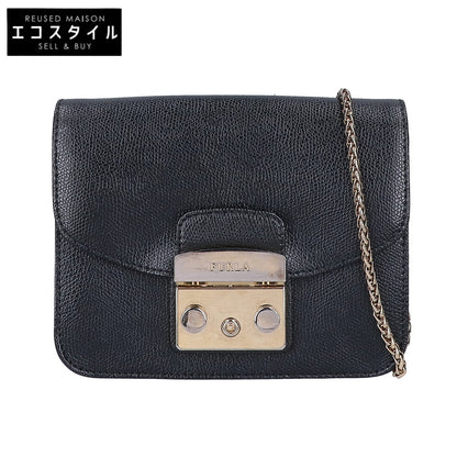 FURLA フルラ G6400/B5 METROPOLIS メトロポリタン フラップ チェーン ショルダーバッグ