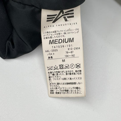 ALPHA INDUSTRIES アルファインダストリーズ TA7036-101 ブラック MA-1 フライトジャケット ジャケット
