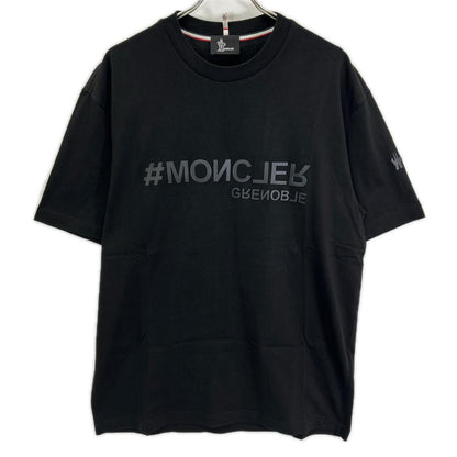 MONCLER モンクレール 22年 ブラック ラバーロゴ T-SHIRT MANICA CORTA トップス