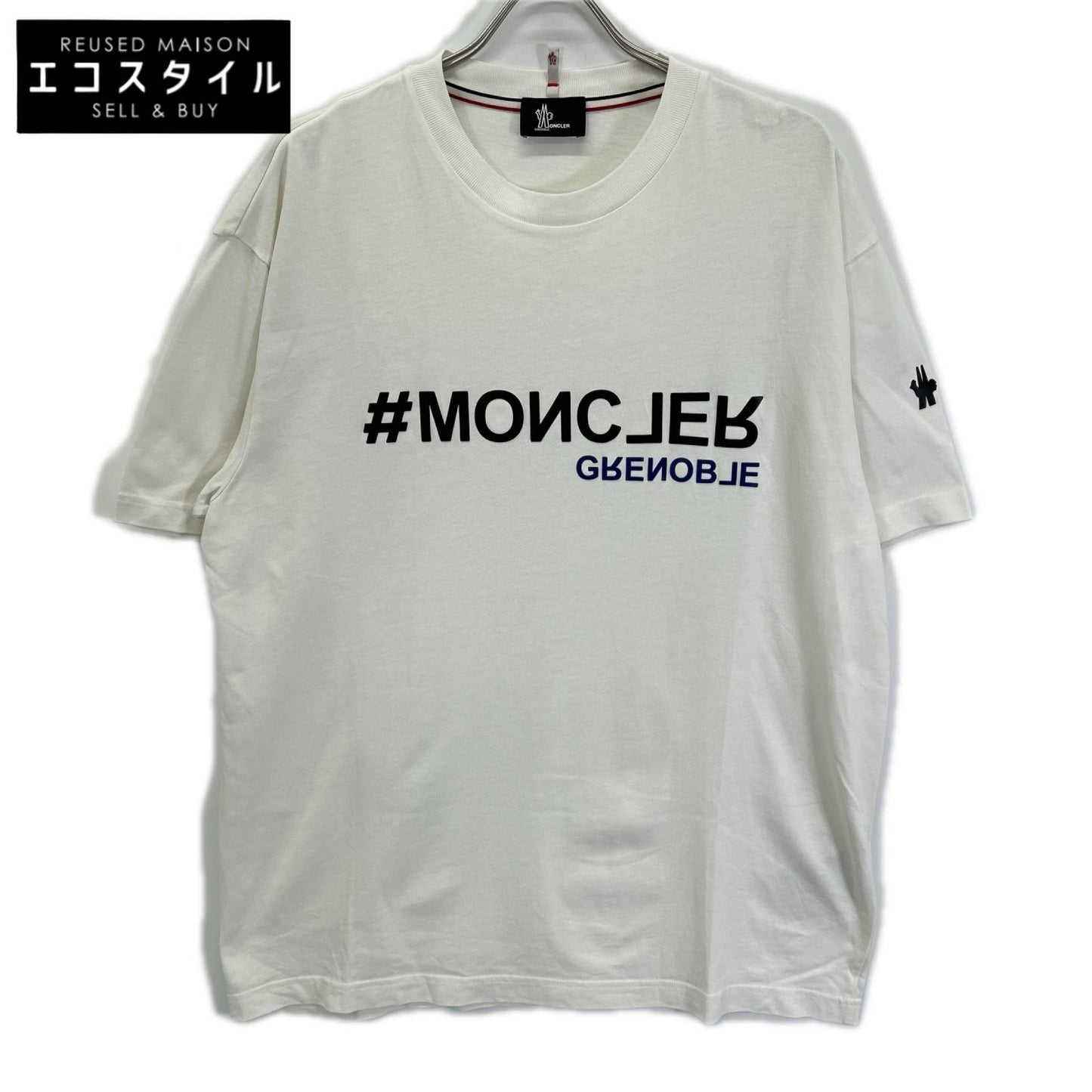 MONCLER モンクレール 22年 ホワイト ラバーロゴ T-SHIRT MANICA CORTA トップス