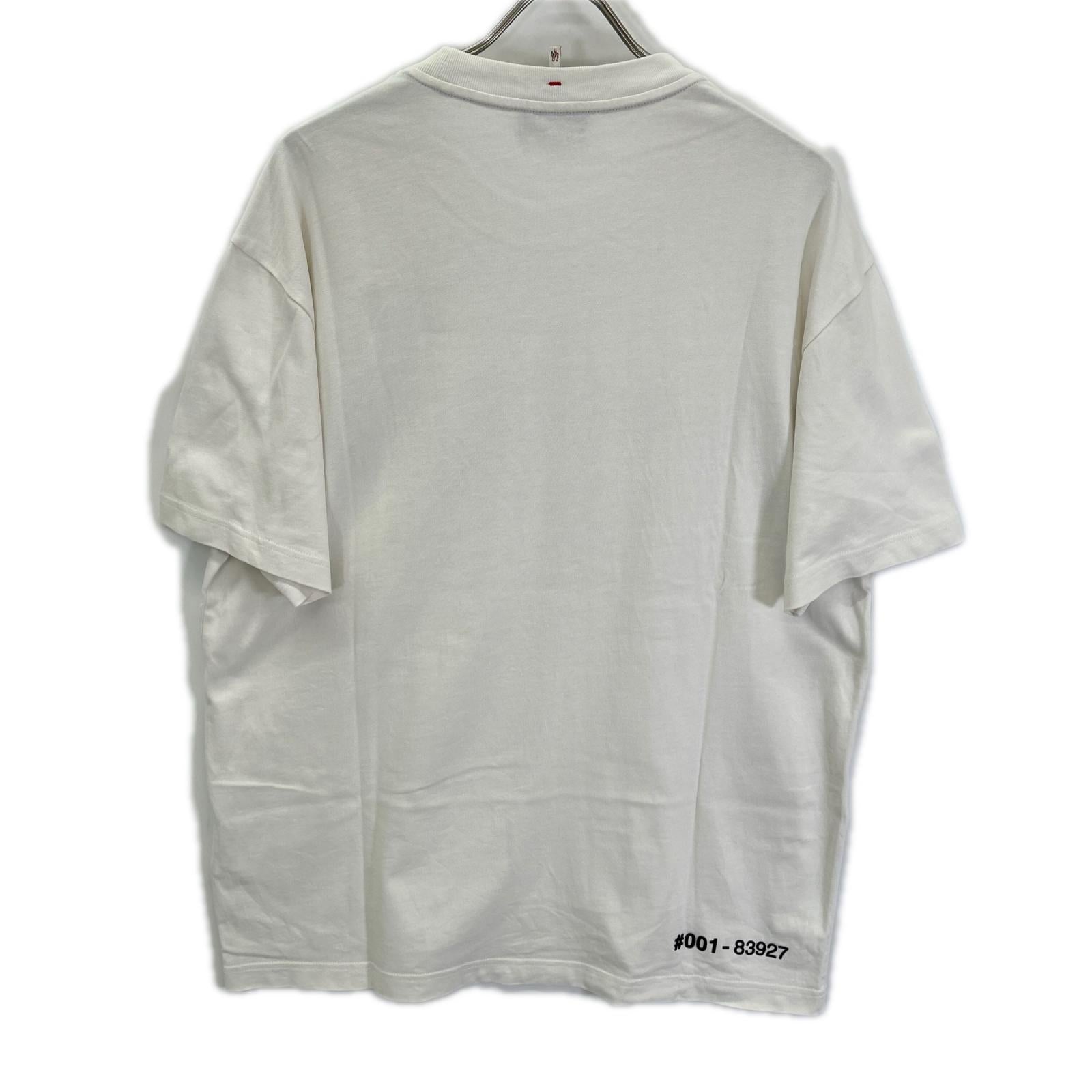 MONCLER モンクレール 22年 ホワイト ラバーロゴ T-SHIRT MANICA CORTA トップス