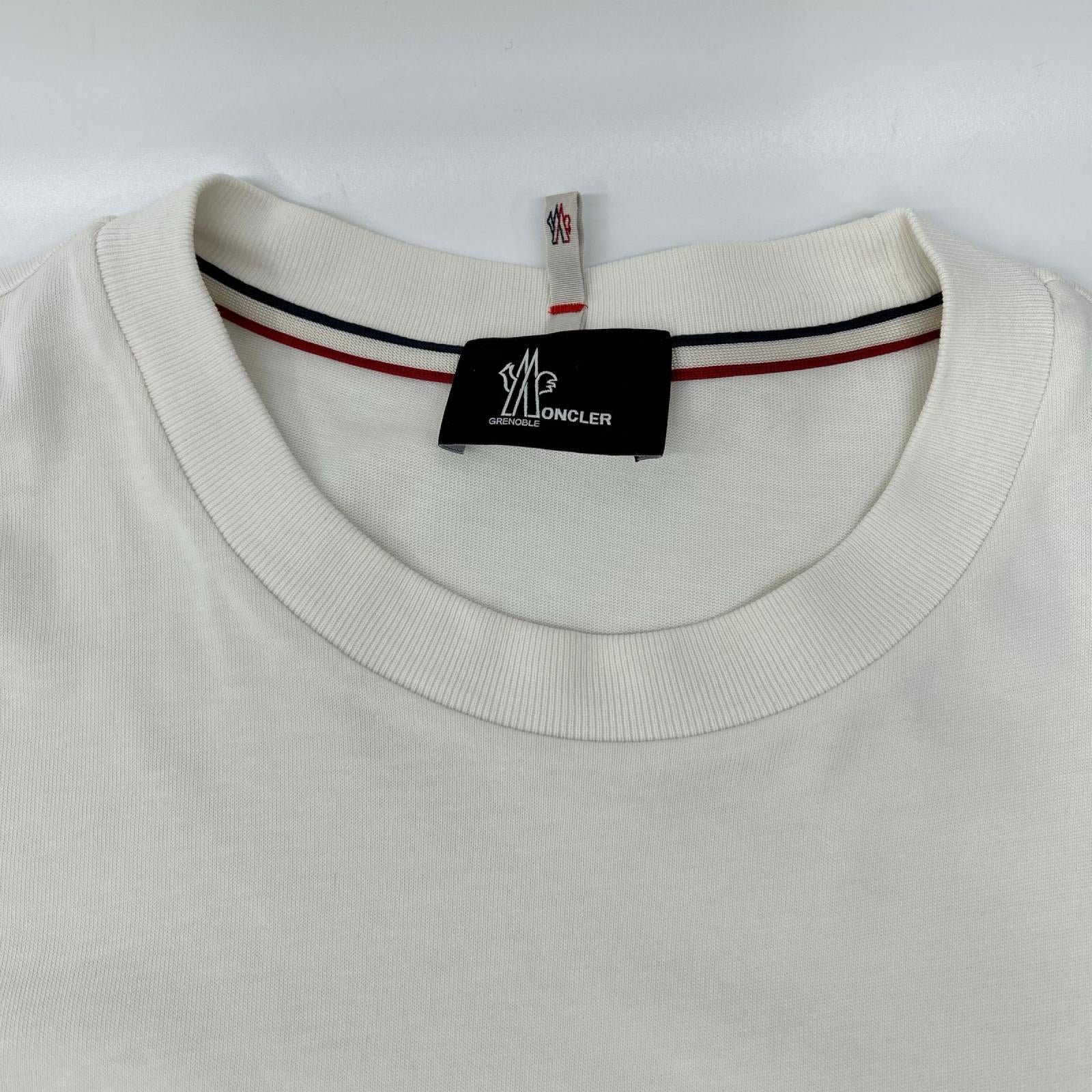 MONCLER モンクレール 22年 ホワイト ラバーロゴ T-SHIRT MANICA CORTA トップス