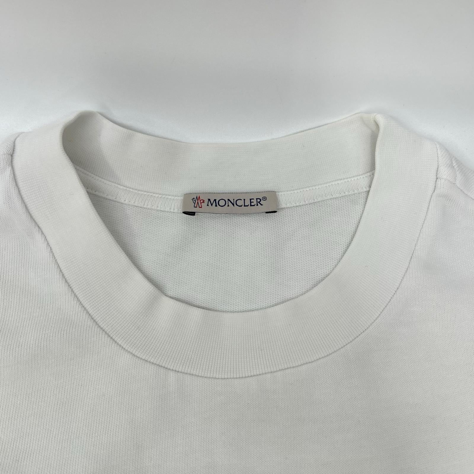 MONCLER モンクレール 22年 ホワイト 刺繍ロゴ SS TSHIRT トップス