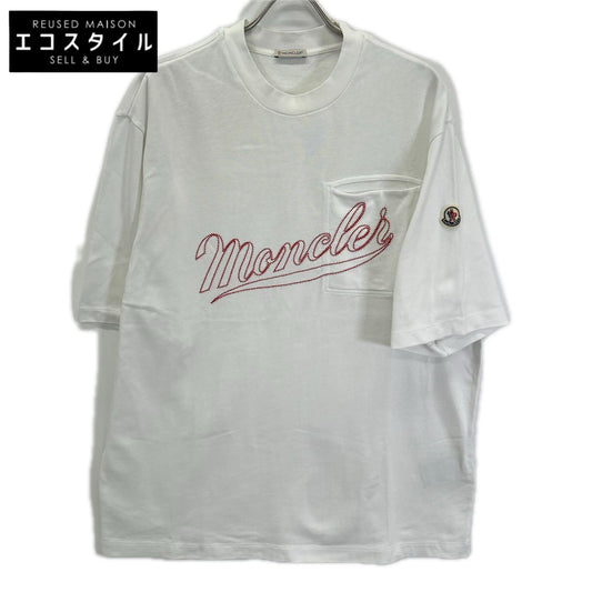 MONCLER モンクレール 22年 ホワイト 刺繍ロゴ SS TSHIRT トップス