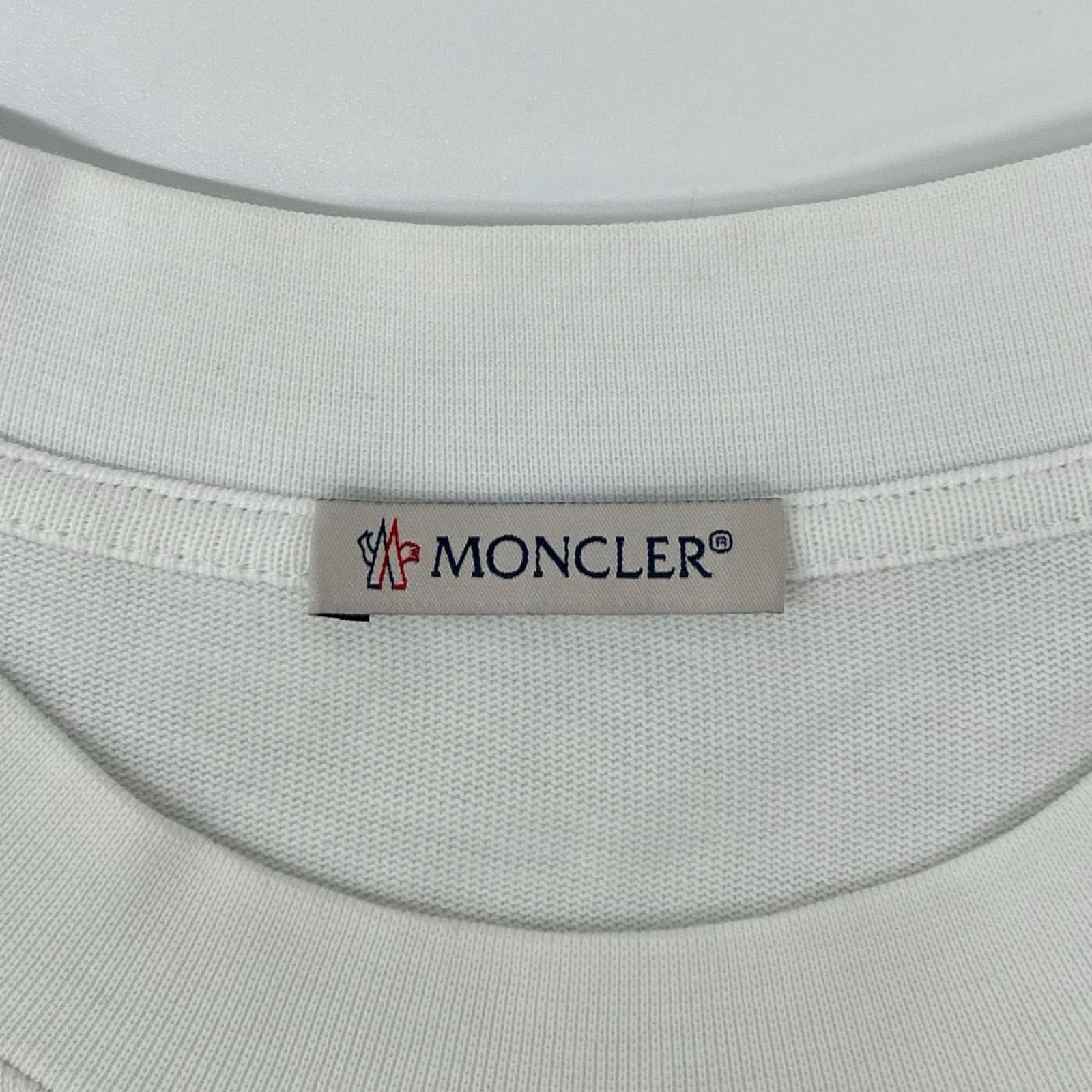 MONCLER モンクレール 22年 ホワイト 刺繍ロゴ SS TSHIRT トップス