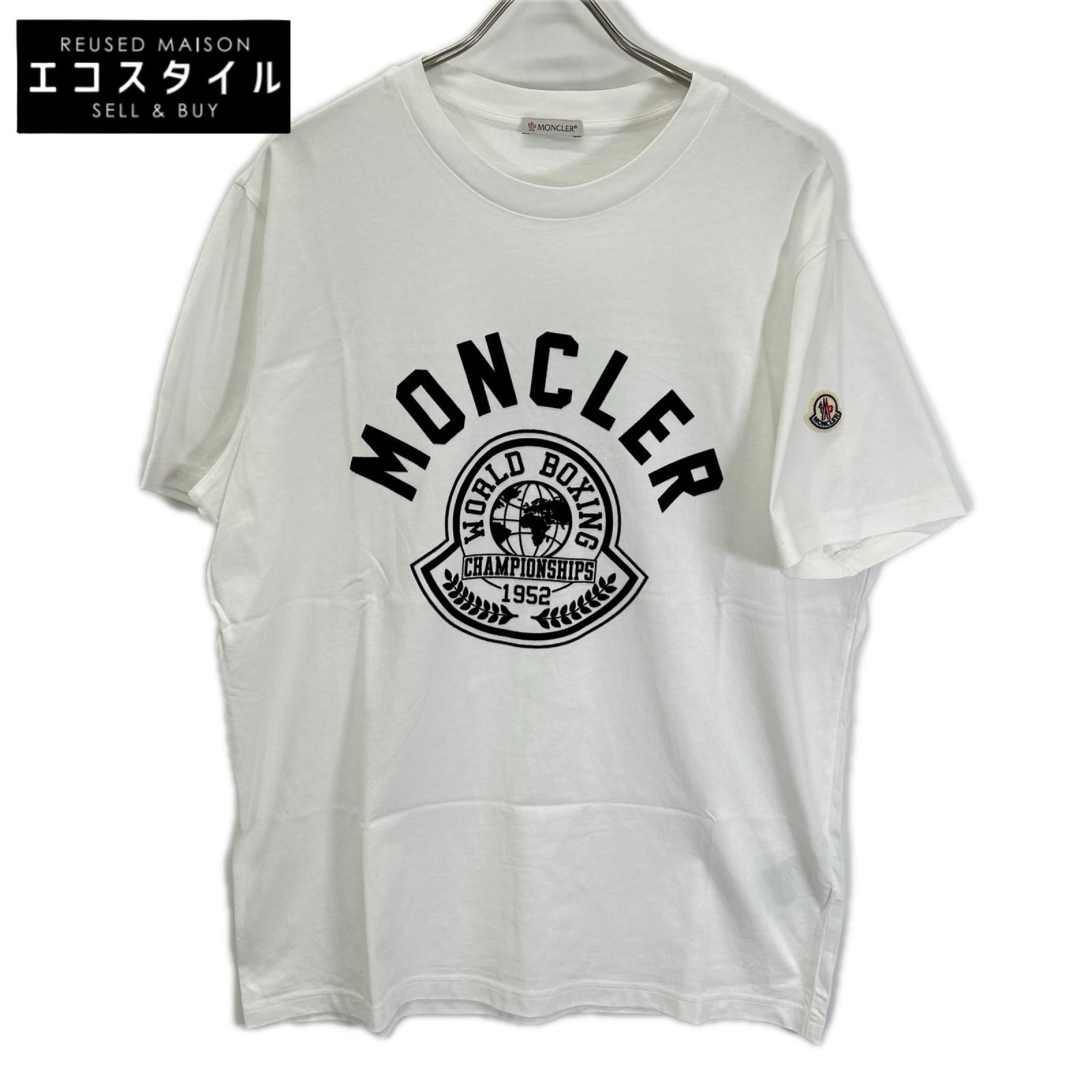 MONCLER モンクレール 22年 ホワイト ロゴプリント SS TSHIRT トップス