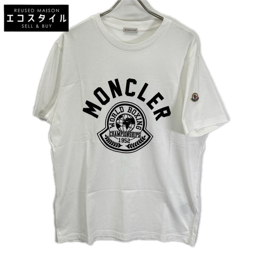MONCLER モンクレール 22年 ホワイト ロゴプリント SS TSHIRT トップス