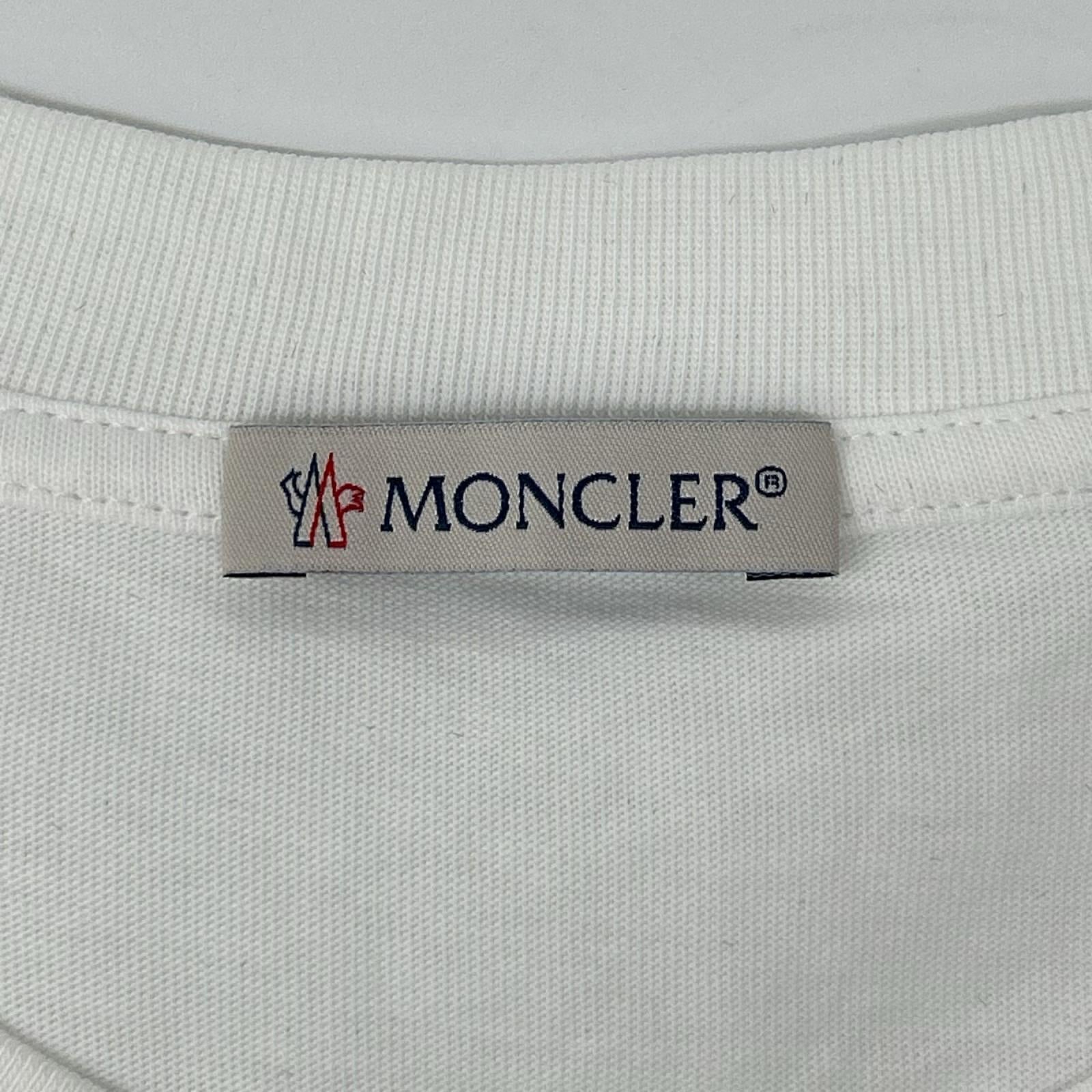 MONCLER モンクレール 22年 ホワイト ロゴプリント SS TSHIRT トップス