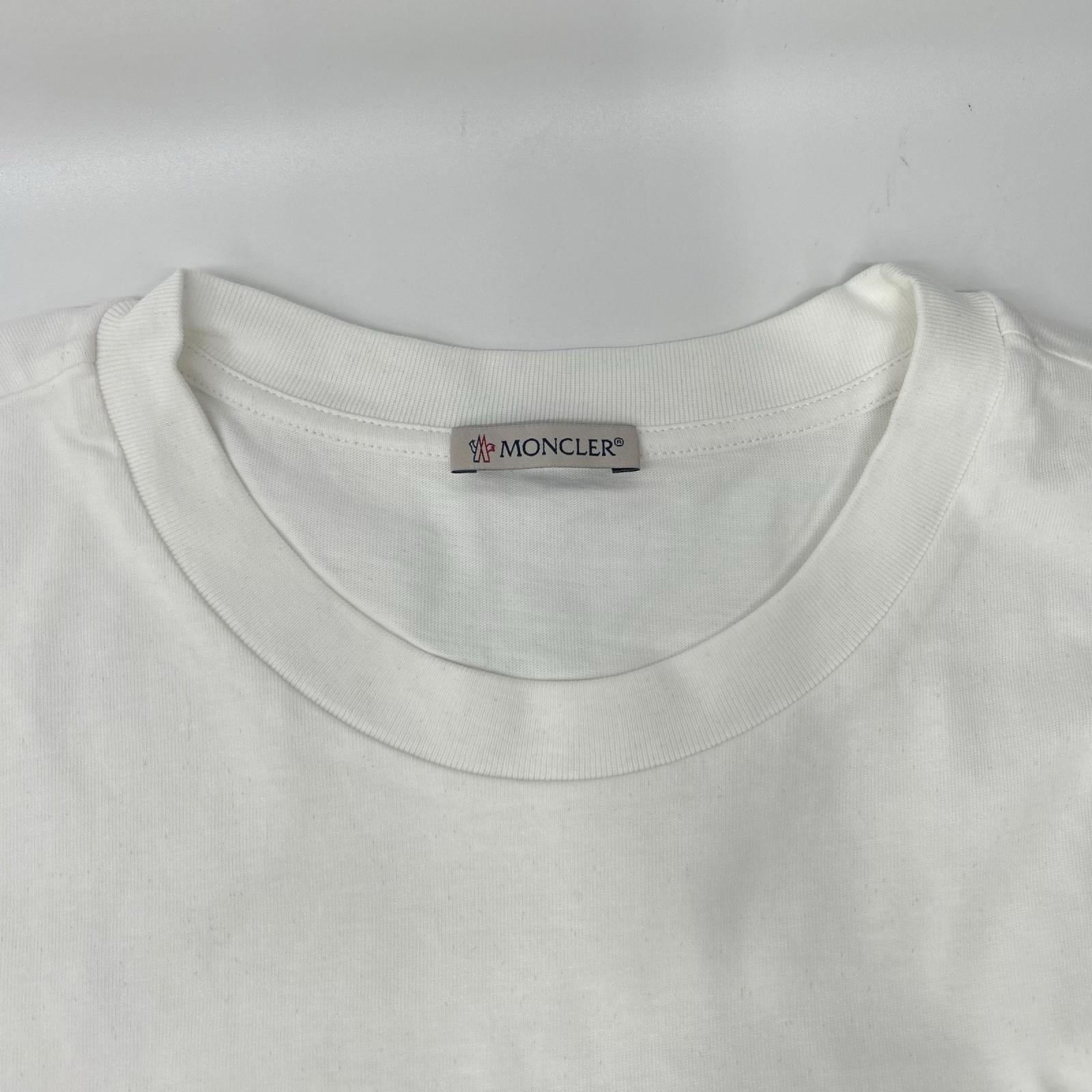 MONCLER モンクレール 22年 ホワイト ロゴプリント SS TSHIRT トップス
