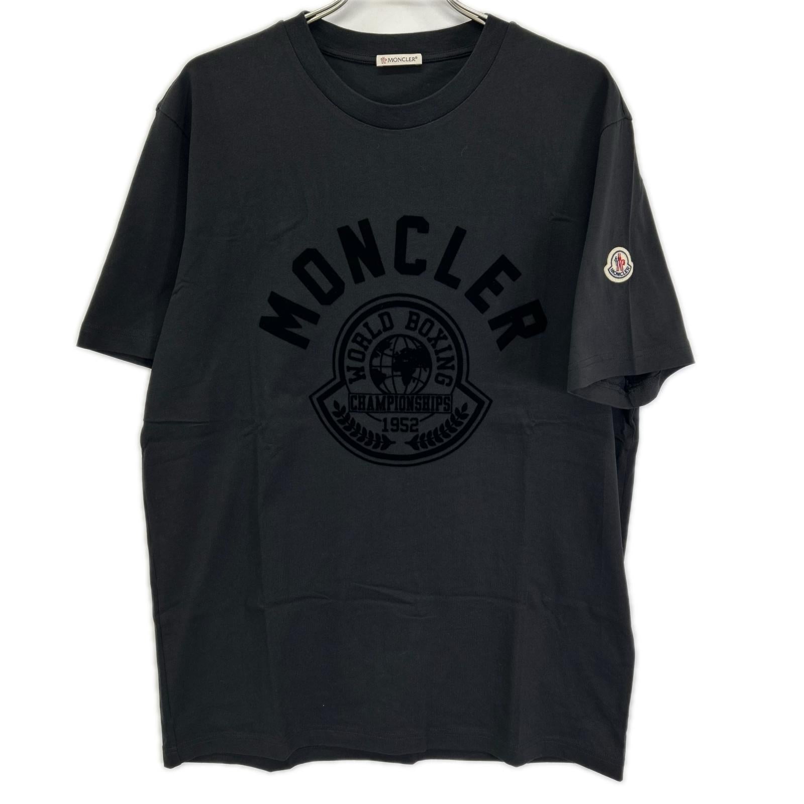 MONCLER モンクレール 22年 ブラック ロゴ SS TSHIRT トップス