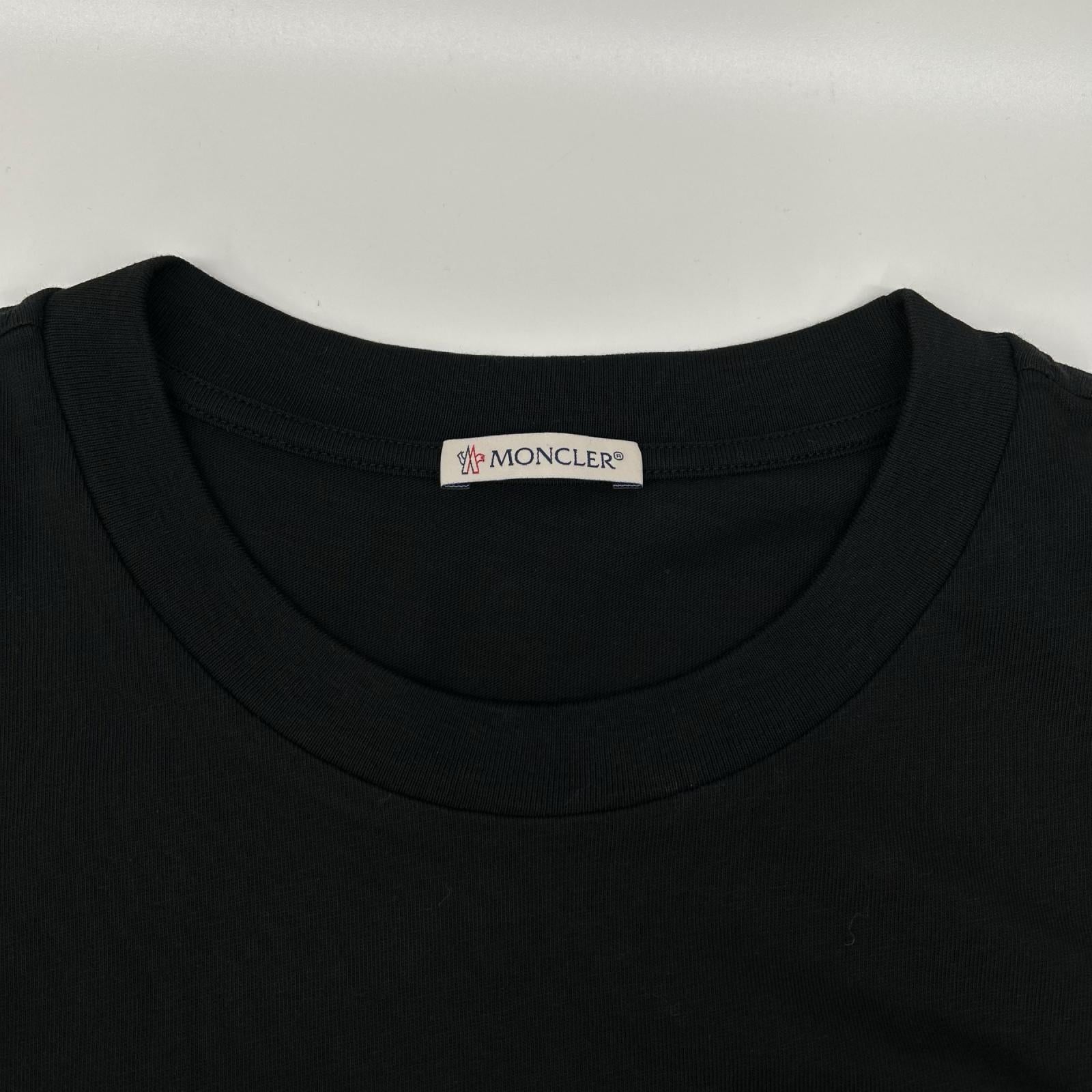 MONCLER モンクレール 22年 ブラック ロゴ SS TSHIRT トップス