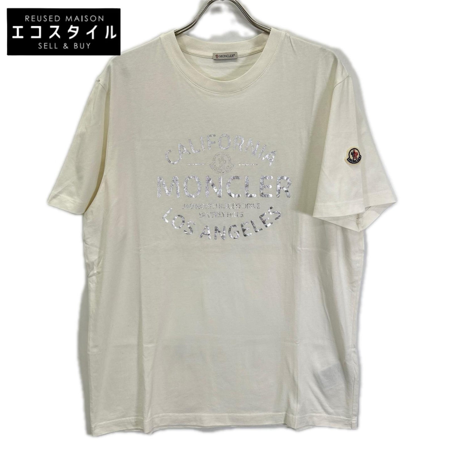 MONCLER モンクレール 23年 ホワイト ロゴ SS TSHIRT トップス