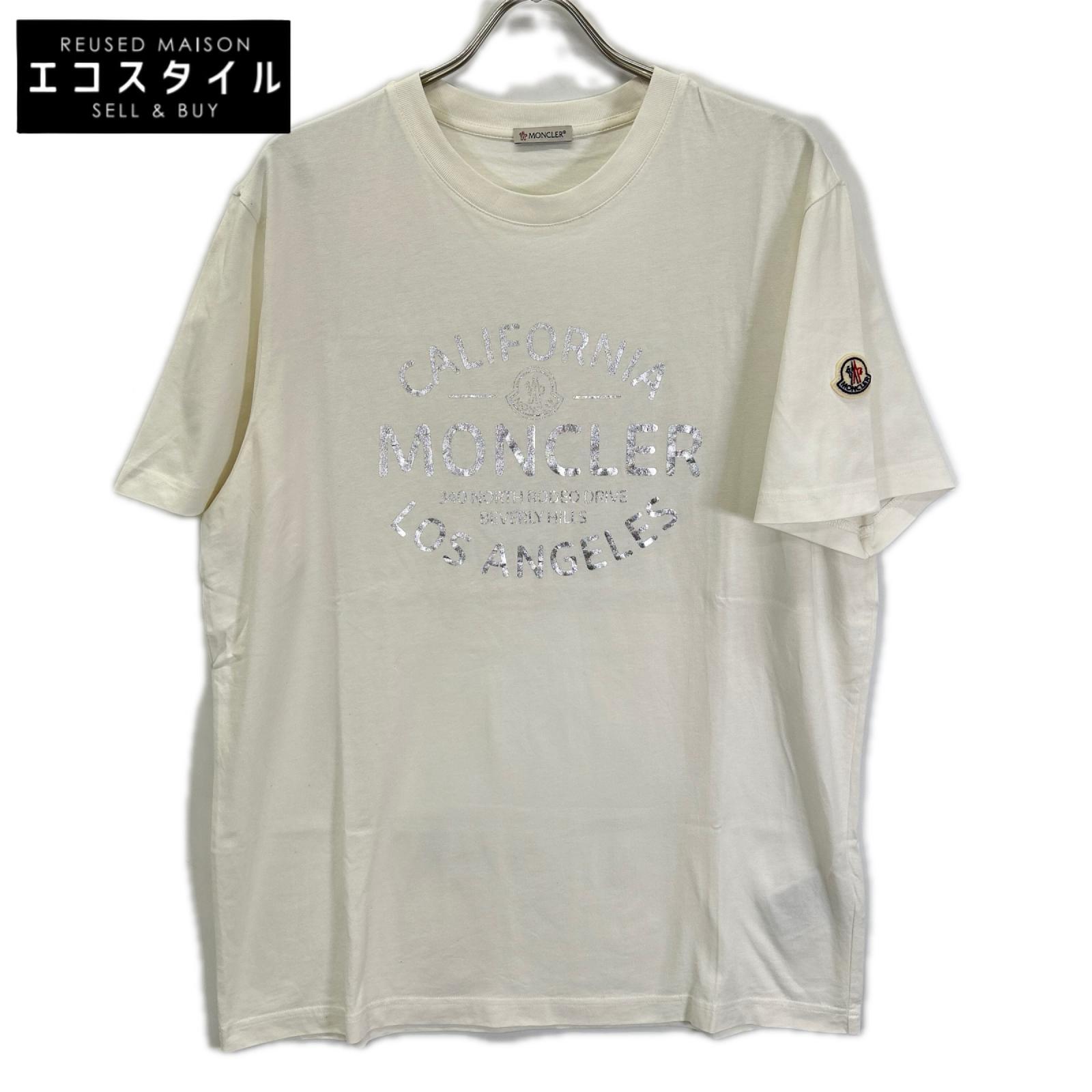 MONCLER モンクレール 23年 ホワイト ロゴ SS TSHIRT トップス