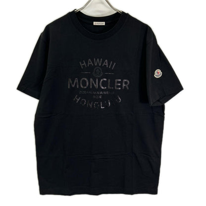 MONCLER モンクレール 23年 ブラック HAWAII ロゴ SS TSHIRT トップス