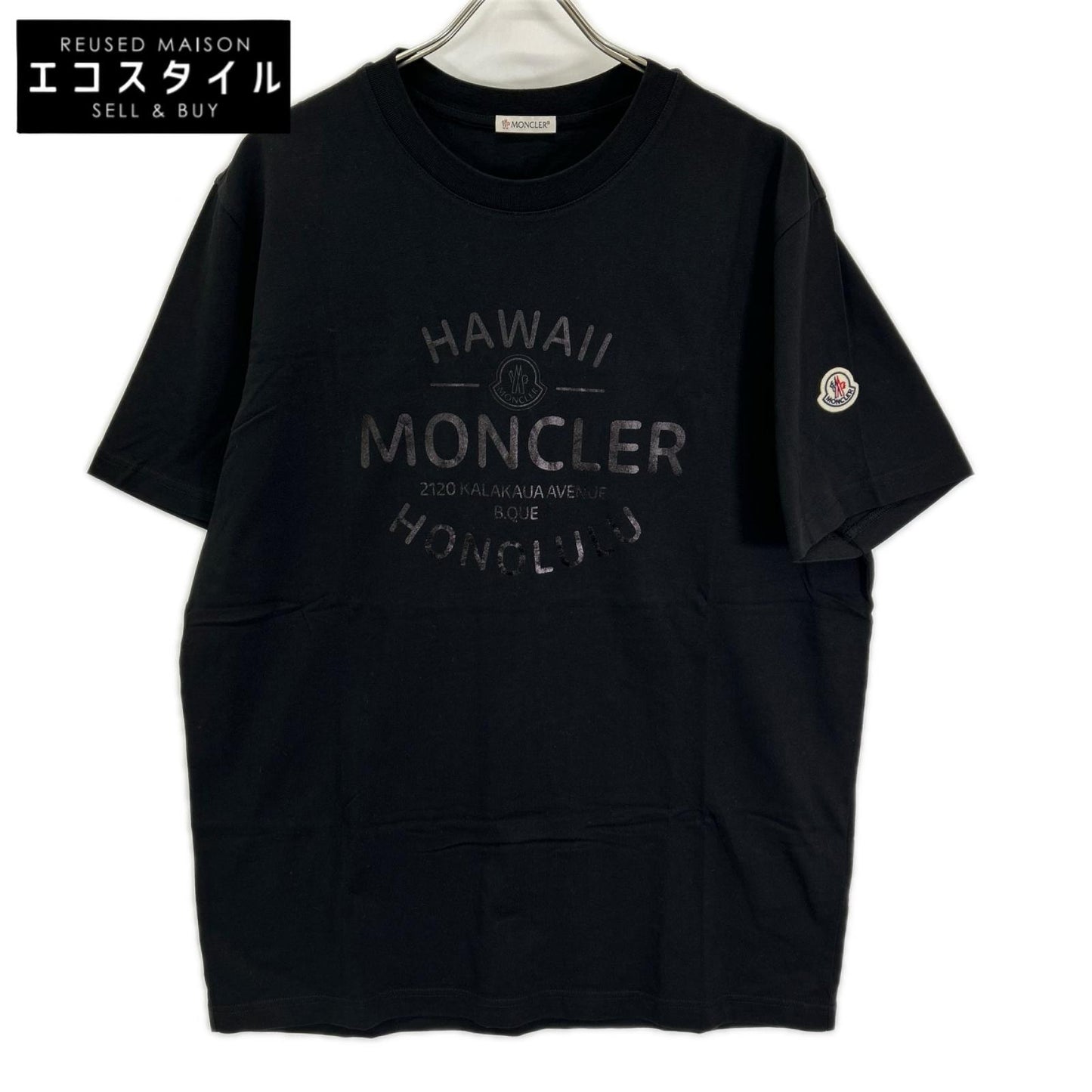 MONCLER モンクレール 23年 ブラック HAWAII ロゴ SS TSHIRT トップス