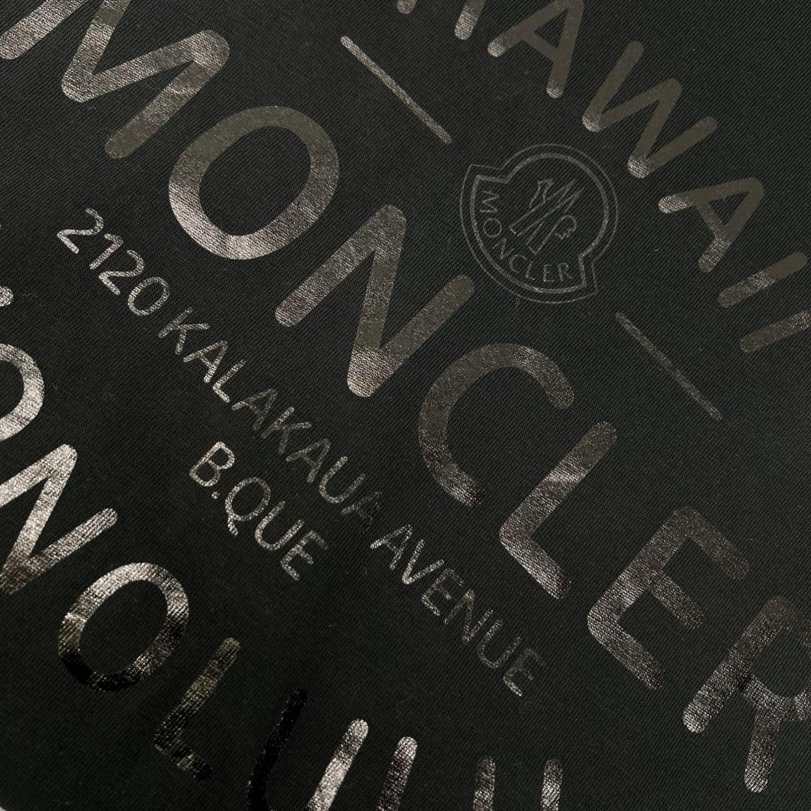 MONCLER モンクレール 23年 ブラック HAWAII ロゴ SS TSHIRT トップス