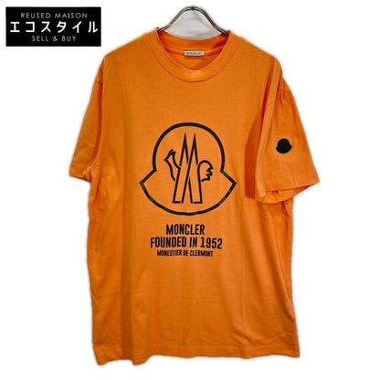 MONCLER モンクレール 21年 オレンジ ロゴ SS TSHIRT トップス